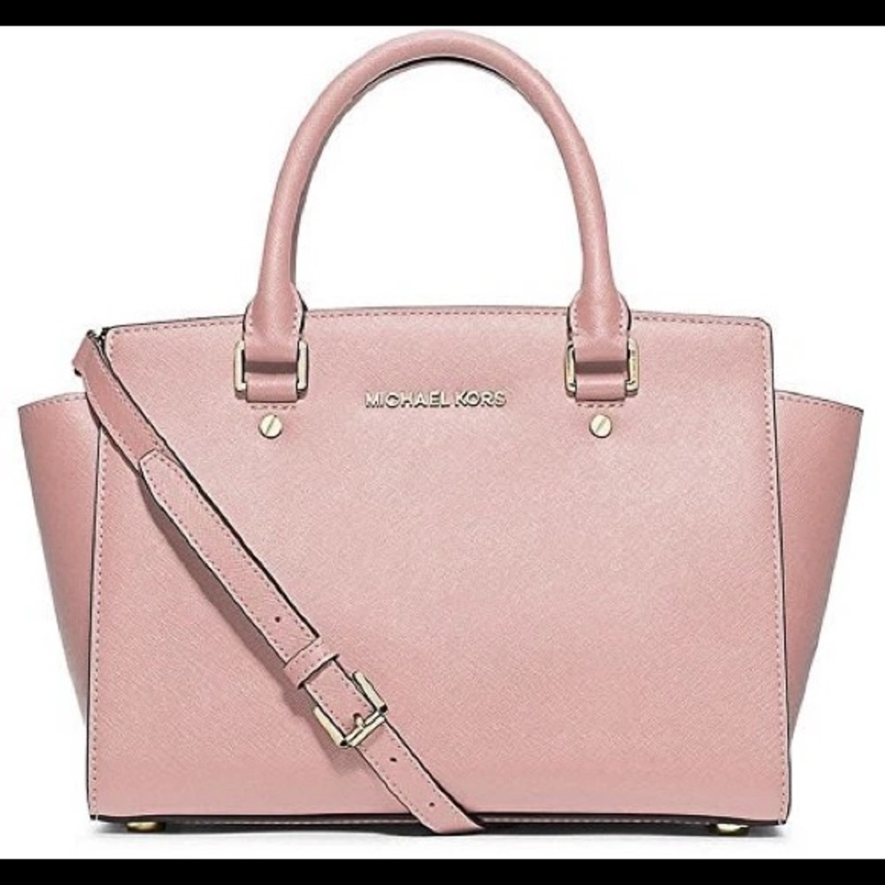Michael Kors Selma Medium Saffiano Leather Satchel